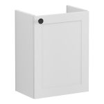 VitrA Root Classic 40cm 1 Door Wall Hung Slim Washbasin Unit (RH Hinge) - Matt Light Grey