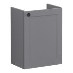VitrA Root Classic 40cm 1 Door Wall Hung Slim Washbasin Unit (RH Hinge) - Matt Grey