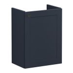 VitrA Root Classic 40cm 1 Door Wall Hung Slim Washbasin Unit (RH Hinge) - Matt Dark Blue