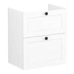 VitrA Root Classic 60cm 2 Drawer Slim Washbasin Unit - Matt White