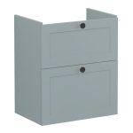 VitrA Root Classic 60cm 2 Drawer Slim Washbasin Unit - Matt Fjord Green