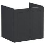 VitrA Root Classic 60cm 2 Door Wall Hung Washbasin Unit - Matt Graphite