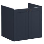 VitrA Root Classic 60cm 2 Door Wall Hung Washbasin Unit - Matt Dark Blue