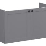 VitrA Root Classic 100cm 2 Door Washbasin Unit - Matt Grey
