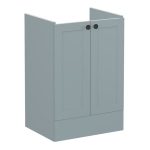 VitrA Root Classic 60cm 2 Door Floor Standing Washbasin Unit - Matt Fjord Green