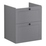 VitrA Root Classic 60cm 2 Drawer Washbasin Unit - Matt Grey