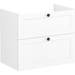 VitrA Root Classic 80cm 2 Drawer Washbasin Unit - Matt White