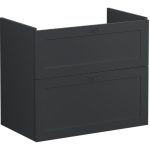 VitrA Root Classic 80cm 2 Drawer Washbasin Unit - Matt Graphite