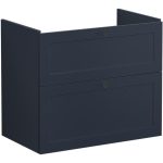 VitrA Root Classic 80cm 2 Drawer Washbasin Unit - Matt Dark Blue