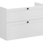 VitrA Root Classic 100cm 2 Drawer Washbasin Unit - Matt Light Grey