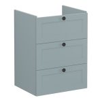 VitrA Root Classic 60cm 3 Drawer Washbasin Unit - Matt Fjord Green