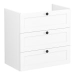 VitrA Root Classic 80cm 3 Drawer Washbasin Unit - Matt White