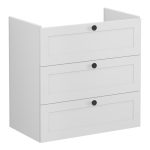 VitrA Root Classic 80cm 3 Drawer Washbasin Unit - Matt Light Grey