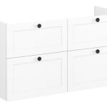 VitrA Root Classic 120cm 4 Drawer Washbasin Unit - Matt White