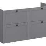 VitrA Root Classic 120cm 4 Drawer Washbasin Unit - Matt Grey