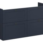VitrA Root Classic 120cm 4 Drawer Washbasin Unit - Matt Dark Blue