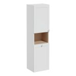 VitrA Root Classic 40cm 2 Door Semi-Tall Unit w/Laundry Basket (LH Hinge) - Matt Light Grey