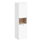 VitrA Root Classic 40cm 2 Door Semi-Tall Unit w/Laundry Basket (RH Hinge) - Matt White