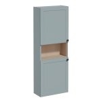 VitrA Root Classic 55cm 2 Door Semi-Tall Unit (LH Hinge) - Matt Fjord Green