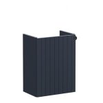 VitrA Root Groove 40cm 1 Door Wall Hung Slim Washbasin Unit (LH Hinge) - Matt Dark Blue