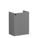 VitrA Root Groove 40cm 1 Door Wall Hung Slim Washbasin Unit (RH Hinge) - Matt Grey