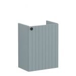 VitrA Root Groove 40cm 1 Door Wall Hung Slim Washbasin Unit (RH Hinge) - Matt Fjord Green