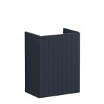 VitrA Root Groove 40cm 1 Door Wall Hung Slim Washbasin Unit (RH Hinge) - Matt Dark Blue