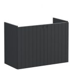 VitrA Root Groove 80cm 2 Door Wall Hung Slim Washbasin Unit - Matt Graphite