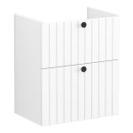 VitrA Root Groove 60cm 2 Drawer Slim Washbasin Unit - Matt White