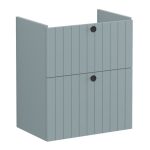 VitrA Root Groove 60cm 2 Drawer Slim Washbasin Unit - Matt Fjord Green