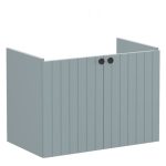 VitrA Root Groove 80cm 2 Door Wall Hung Washbasin Unit - Matt Fjord Green