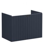 VitrA Root Groove 80cm 2 Door Wall Hung Washbasin Unit - Matt Dark Blue