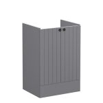 VitrA Root Groove 60cm 2 Door Floor Standing Washbasin Unit - Matt Grey