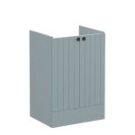 VitrA Root Groove 60cm 2 Door Floor Standing Washbasin Unit - Matt Fjord Green