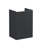 VitrA Root Groove 60cm 2 Door Floor Standing Washbasin Unit - Matt Graphite