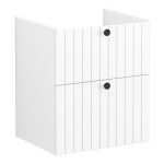 VitrA Root Groove 60cm 2 Drawer Washbasin Unit - Matt White