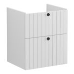 VitrA Root Groove 60cm 2 Drawer Washbasin Unit - Matt Light Grey