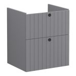 VitrA Root Groove 60cm 2 Drawer Washbasin Unit - Matt Grey