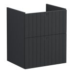VitrA Root Groove 60cm 2 Drawer Washbasin Unit - Matt Graphite