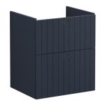 VitrA Root Groove 60cm 2 Drawer Washbasin Unit - Matt Dark Blue