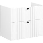 VitrA Root Groove 80cm 2 Drawer Washbasin Unit - Matt White