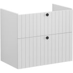 VitrA Root Groove 80cm 2 Drawer Washbasin Unit - Matt Light Grey