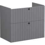 VitrA Root Groove 80cm 2 Drawer Washbasin Unit - Matt Grey