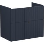 VitrA Root Groove 80cm 2 Drawer Washbasin Unit - Matt Dark Blue
