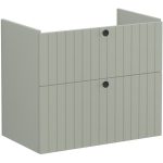 VitrA Root Groove 80cm 2 Drawer Washbasin Unit - Matt Retro Green