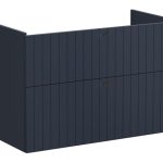 VitrA Root Groove 100cm 2 Drawer Washbasin Unit - Matt Dark Blue