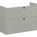 VitrA Root Groove 100cm 2 Drawer Washbasin Unit - Matt Retro Green