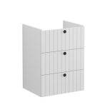 VitrA Root Groove 60cm 3 Drawer Washbasin Unit - Matt Light Grey