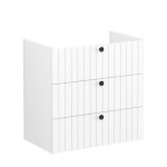 VitrA Root Groove 80cm 3 Drawer Washbasin Unit - Matt White