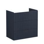 VitrA Root Groove 80cm 3 Drawer Washbasin Unit - Matt Dark Blue